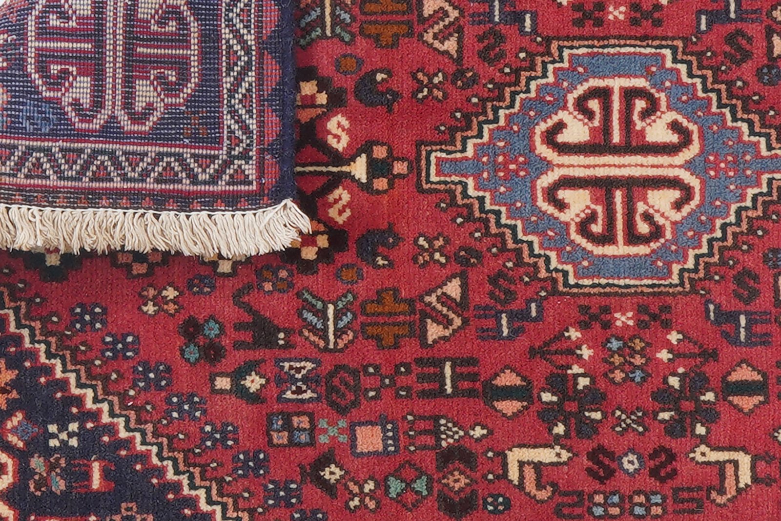 Abadeh — Hand-knotted, 59x99 cm, Red, 100% Virgin Wool | View 7