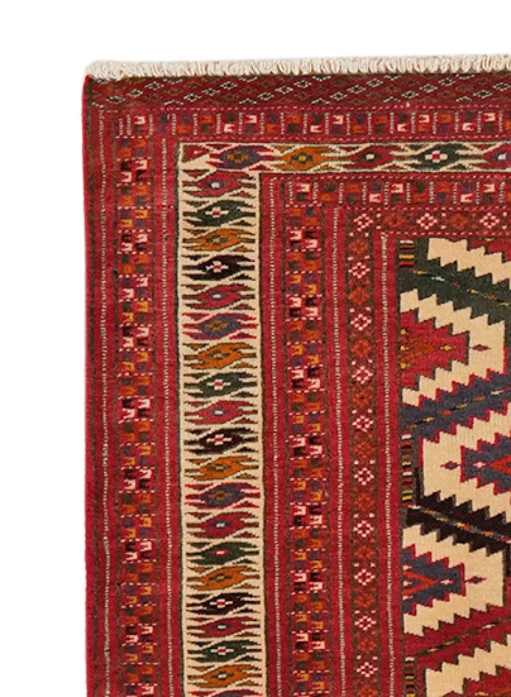 Turkman — Hand-knotted, 128x63 cm, Multicolor, 100% Virgin Wool | View 3