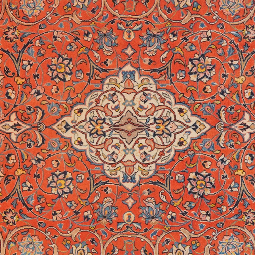 Sarough — Hand-knotted, 201x301 cm, Red, 100% Virgin Wool | View 4