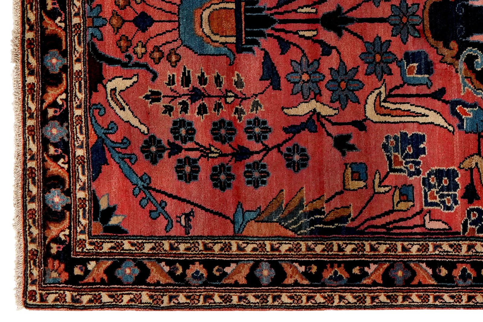 Mehreban — Hand-knotted, 124x195 cm, Red, 100% Virgin Wool | View 3