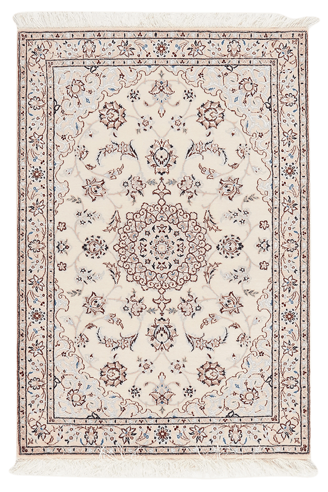 Nain 6La — Hand-knotted, 77x113 cm, Beige, 100% Virgin Wool | Main view