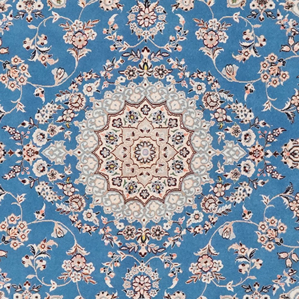 Nain 6La — Hand-knotted, 103x153 cm, Blue, 100% Virgin Wool | View 4