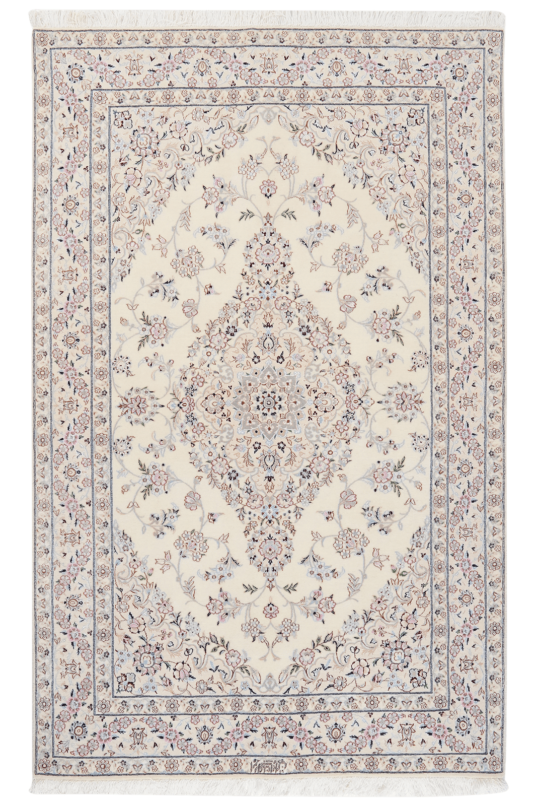 Nain 6La — Hand-knotted, 127x202 cm, Beige, 100% Virgin Wool | Main view