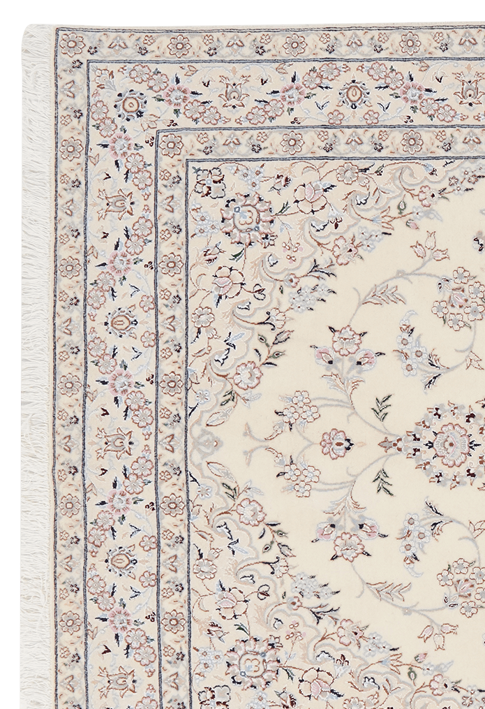 Nain 6La — Hand-knotted, 127x202 cm, Beige, 100% Virgin Wool | View 3