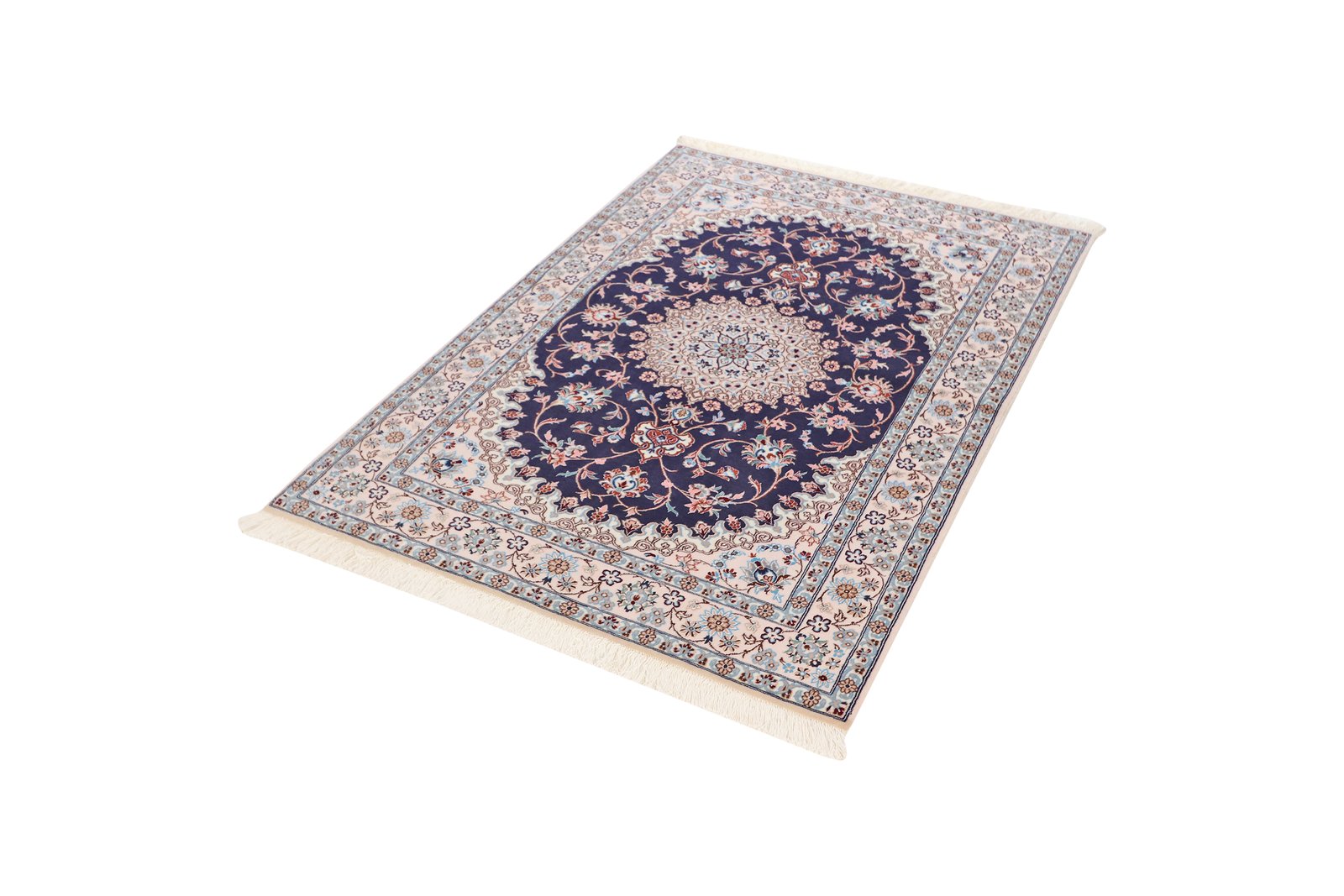 Nain 6La — Hand-knotted, 103x150 cm, Blue, 100% Virgin Wool | View 5