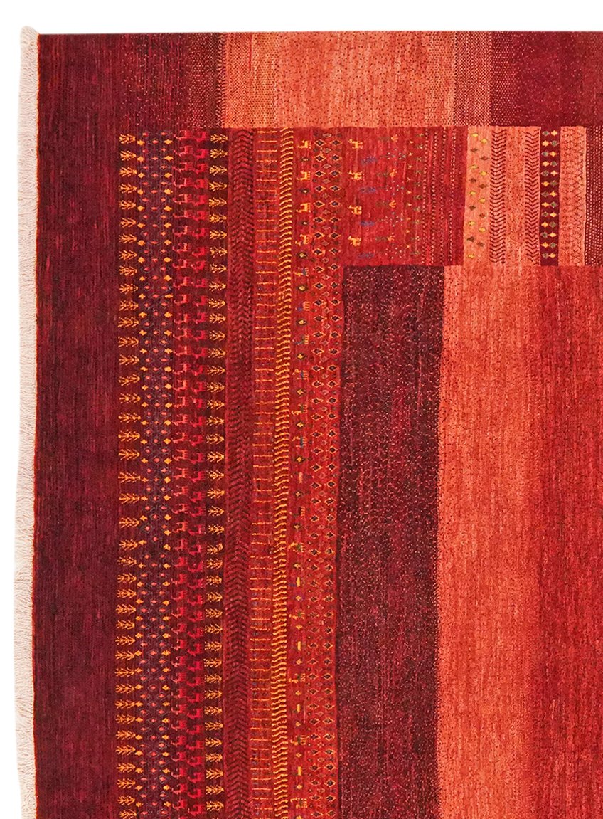 Rizbaf — Hand-knotted, 260x322 cm, Red, 100% Virgin Wool | View 3