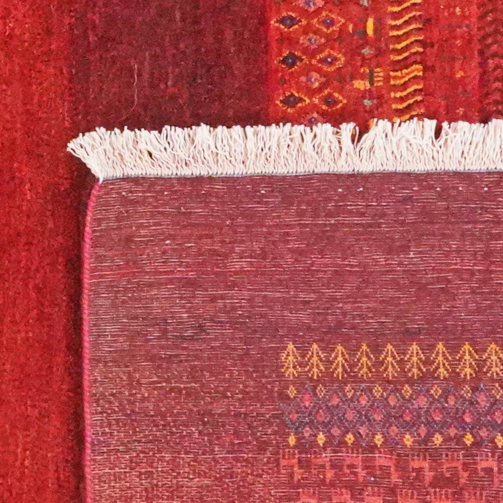 Rizbaf — Hand-knotted, 260x322 cm, Red, 100% Virgin Wool | View 6