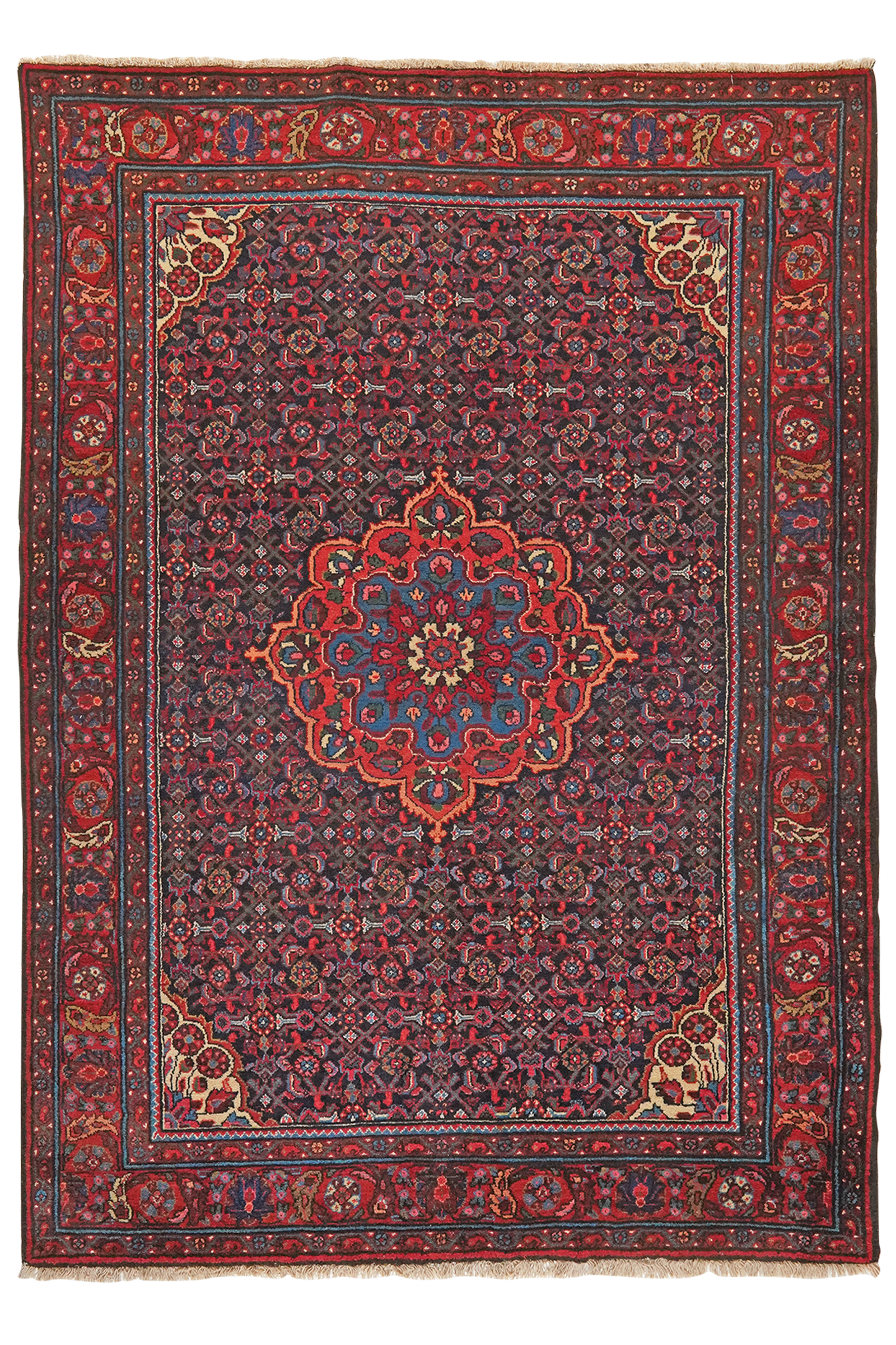 Koutabad — Handgefertigt, 202x140 cm, Rot, 100% Virgin Wool | Main view