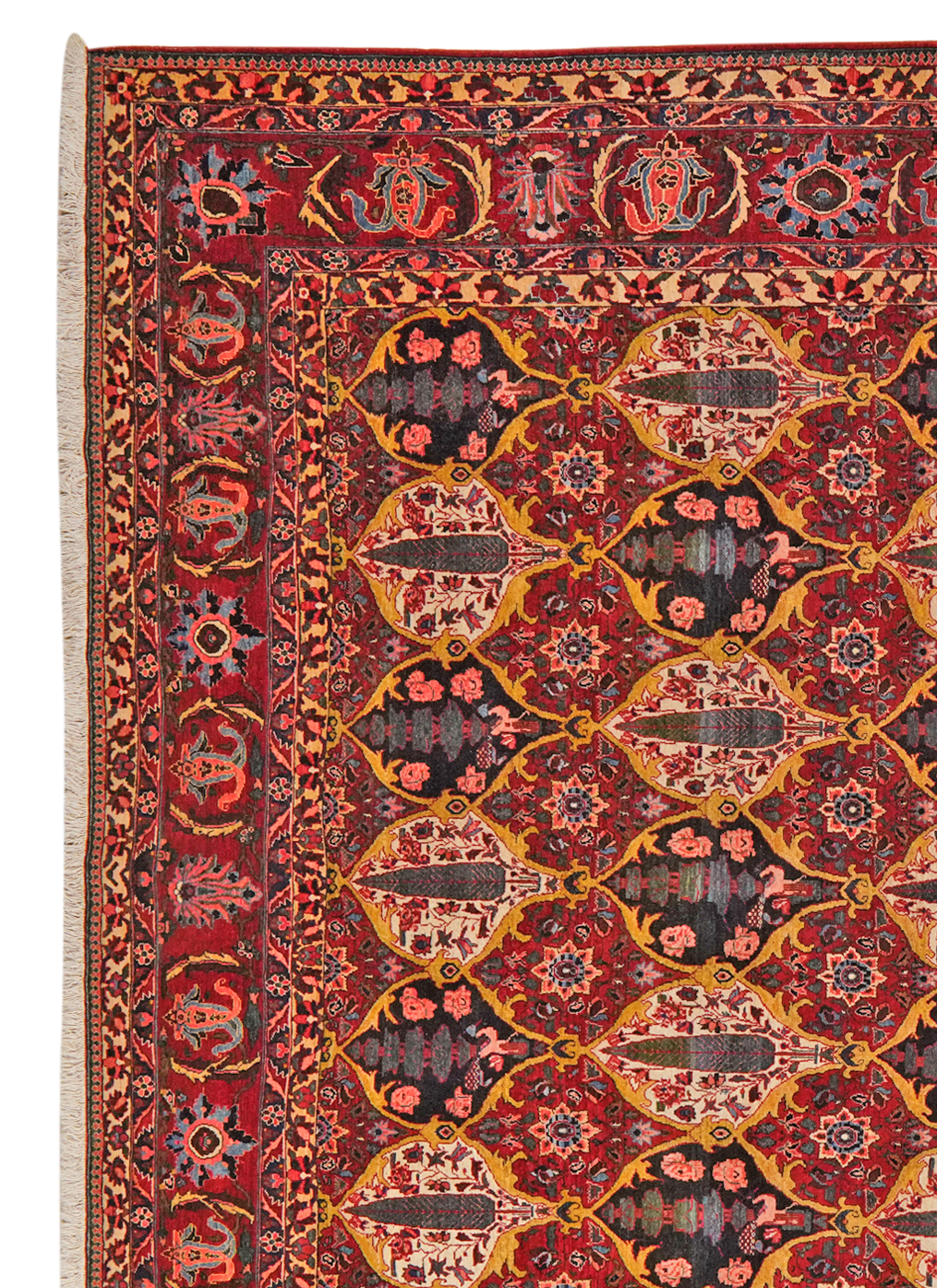 Bakhtiar — Handgefertigt, 429x320 cm, Rot, 100% Virgin Wool | View 4