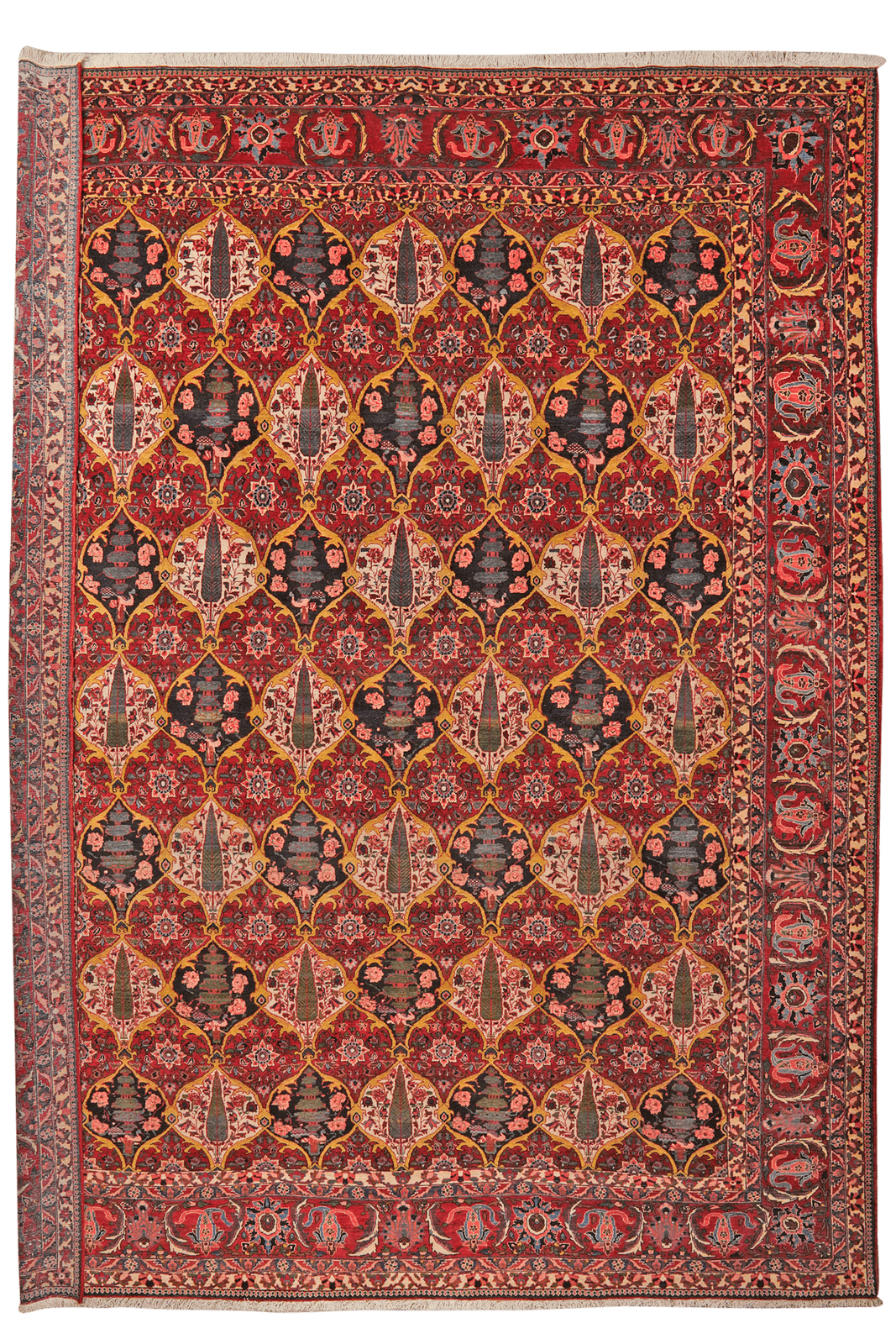 Bakhtiar — Hand-knotted, 320x429 cm, Red, 100% Virgin Wool | Main view