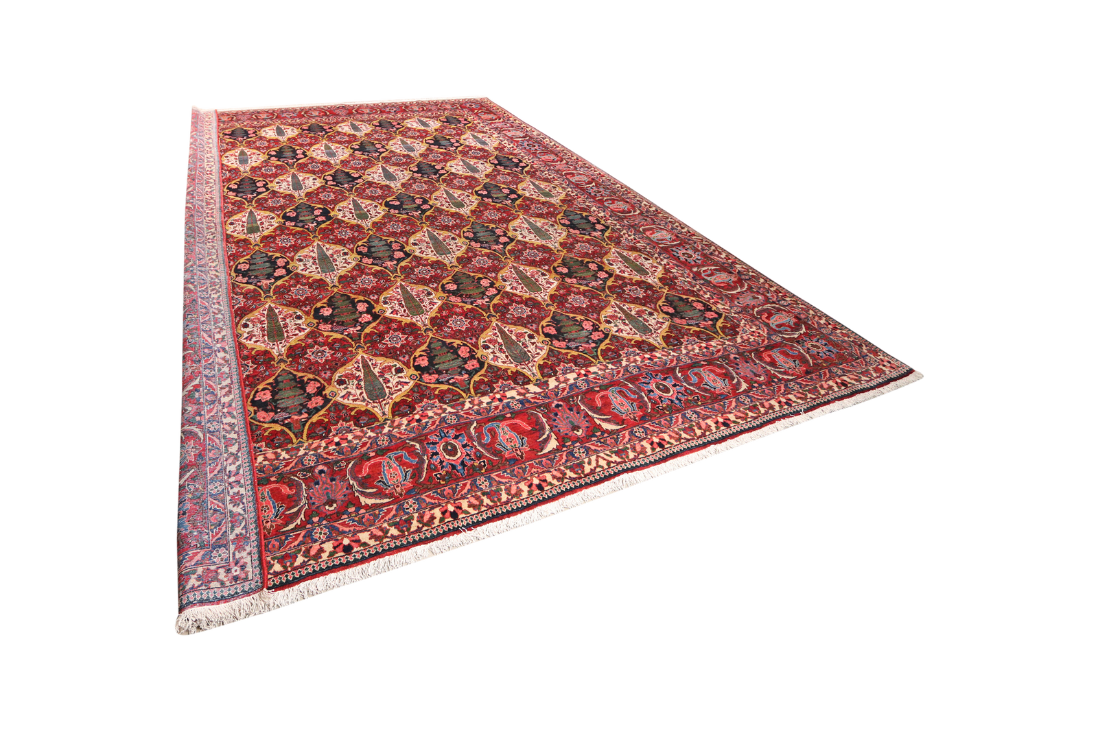 Bakhtiar — Handgefertigt, 429x320 cm, Rot, 100% Virgin Wool | View 6