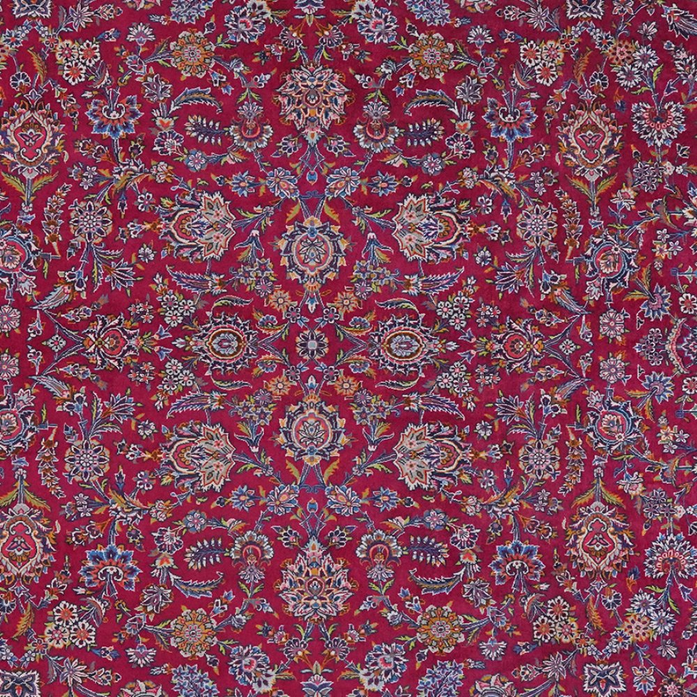 Kashan — Hand-knotted, 315x432 cm, Red, 100% Virgin Wool | View 4