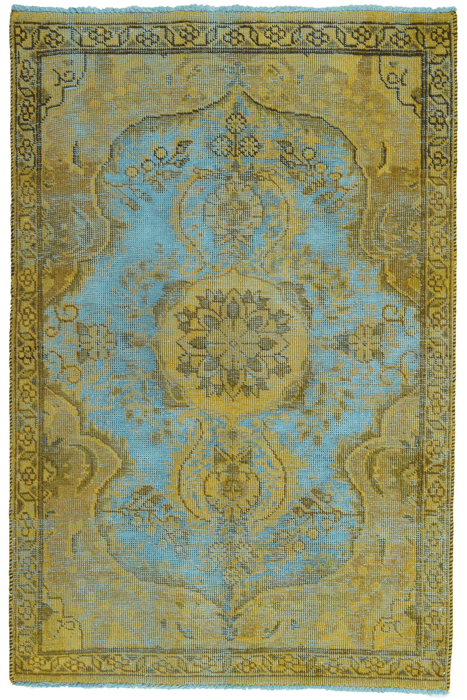 Vintage — Hand-knotted, 94x143 cm, Blue, 100% Virgin Wool | Main view
