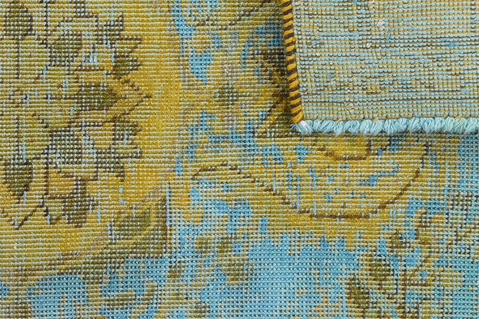 Vintage — Hand-knotted, 94x143 cm, Blue, 100% Virgin Wool | View 7