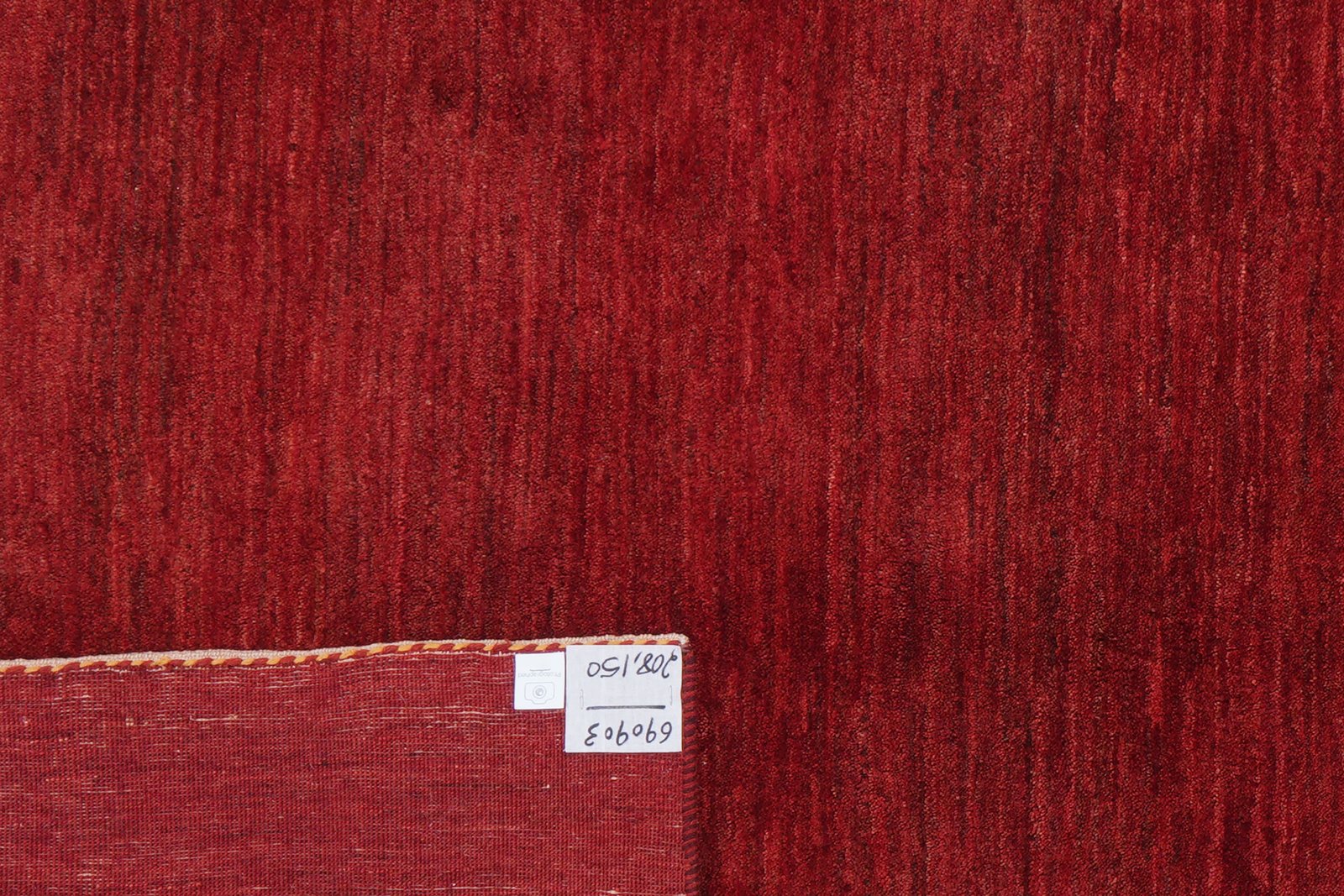 Rizbaf — Hand-knotted, 150x208 cm, Red, 100% Virgin Wool | View 6