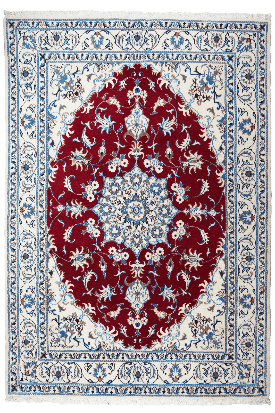 Nain 12La — Hand-knotted, 166x237 cm, Red, 100% Virgin Wool | Main view