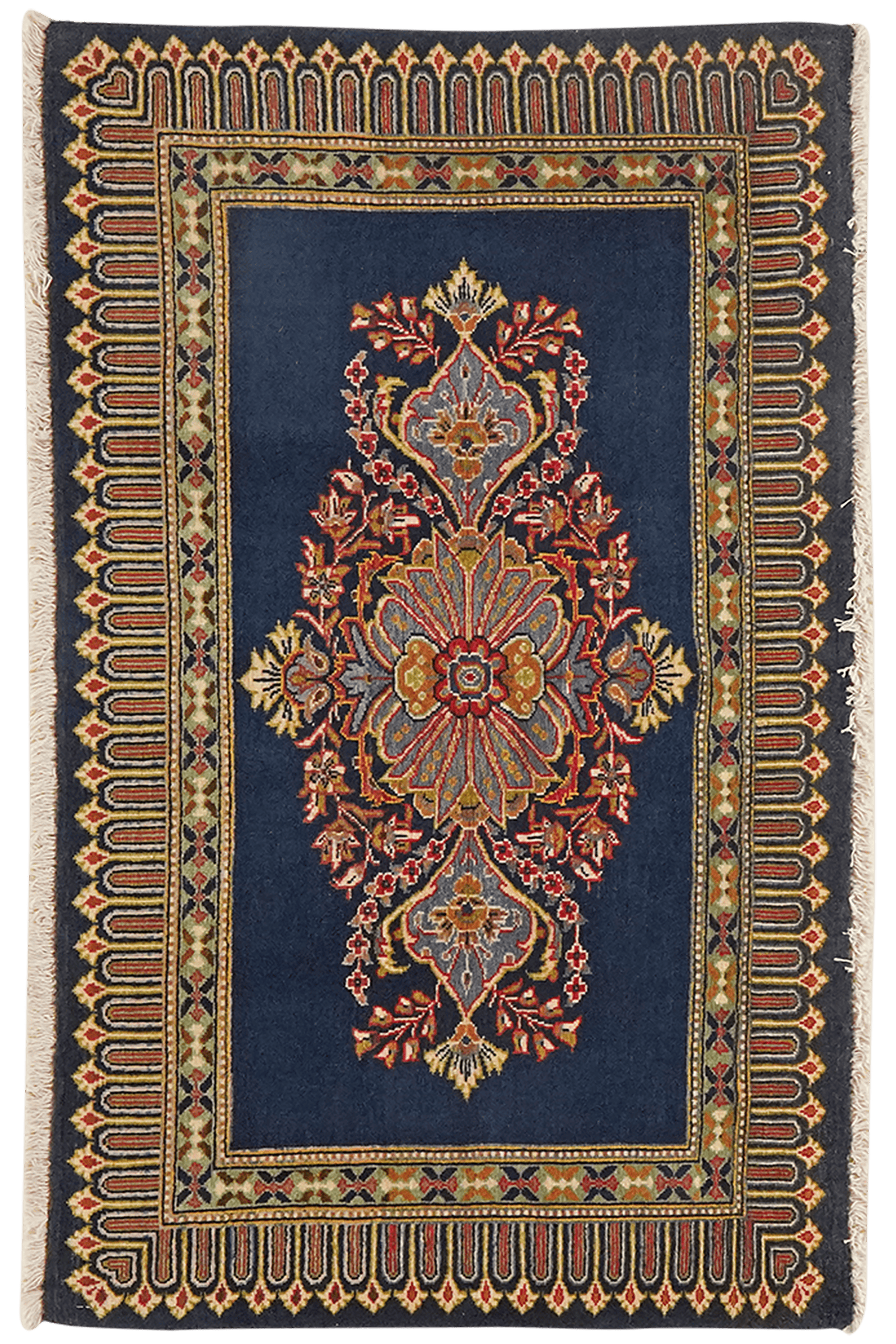 Kashmar — Hand-knotted, 105x65 cm, Blue, 100% Virgin Wool | Main view