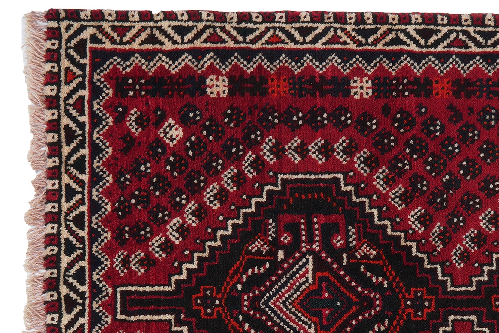 Shiraz — Hand-knotted, 87x123 cm, Red, 100% Virgin Wool | View 3