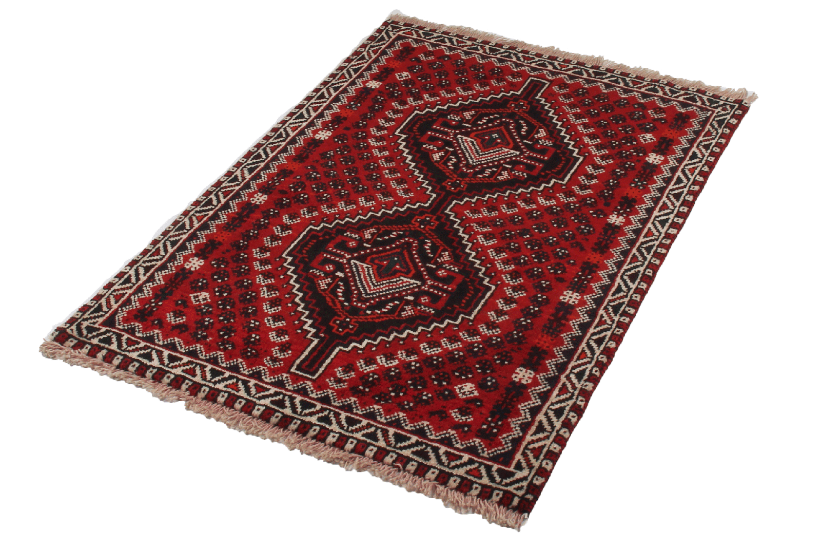 Shiraz — Hand-knotted, 87x123 cm, Red, 100% Virgin Wool | View 4