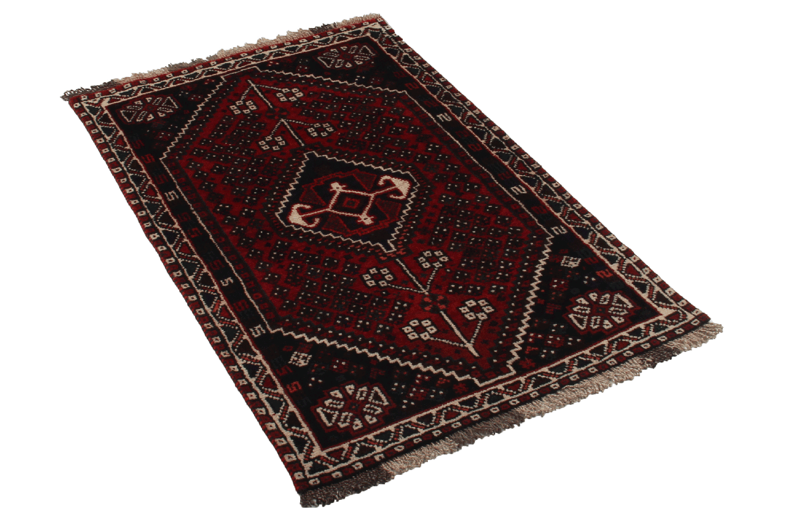 Shiraz — Hand-knotted, 83x129 cm, Red, 100% Virgin Wool | View 5