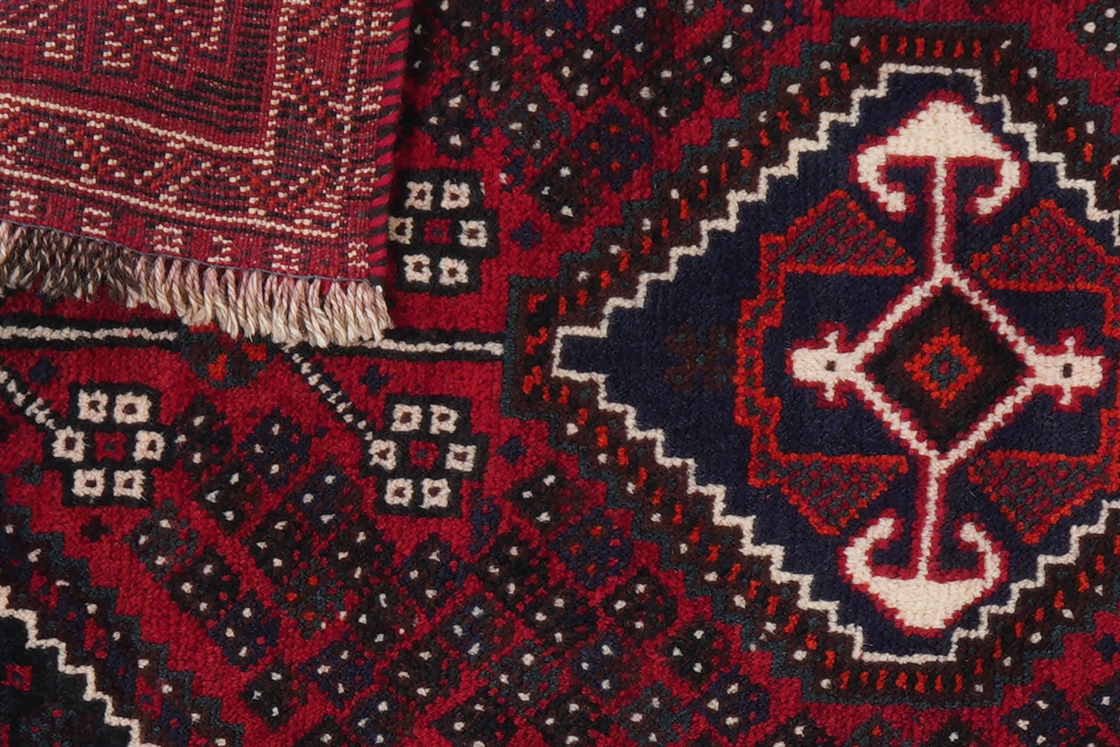 Shiraz — Hand-knotted, 83x129 cm, Red, 100% Virgin Wool | View 8