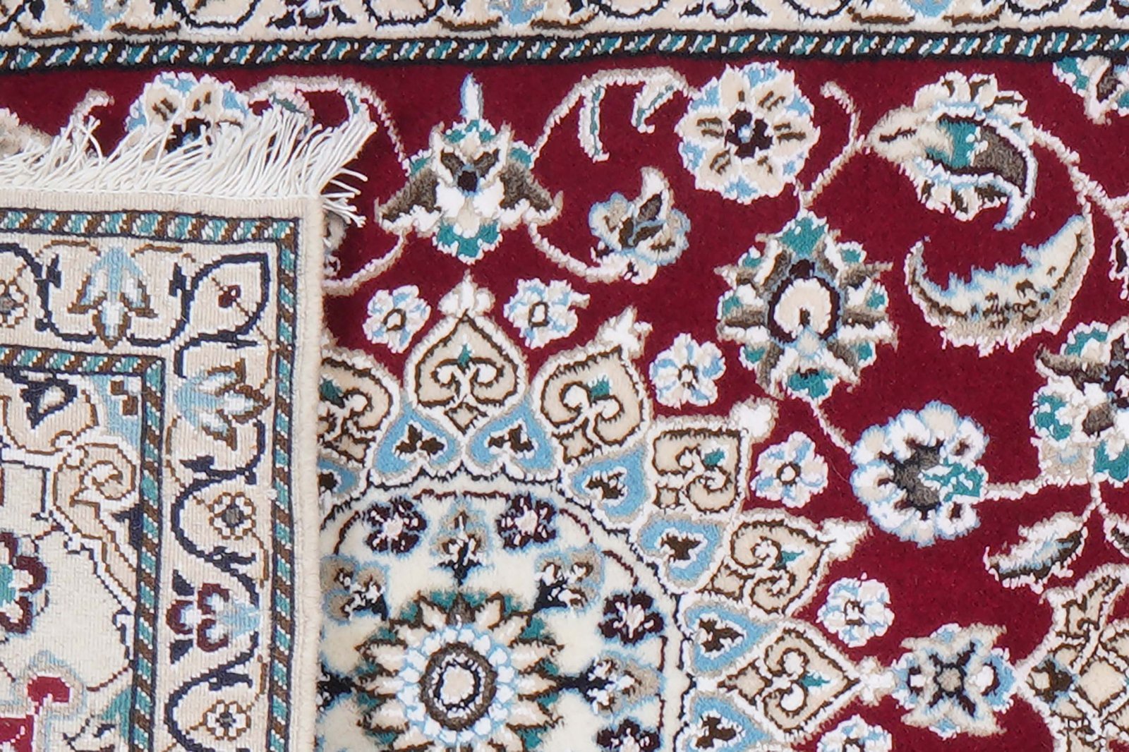 Nain 9La — Hand-knotted, 60x200 cm, Red, 100% Virgin Wool | View 6