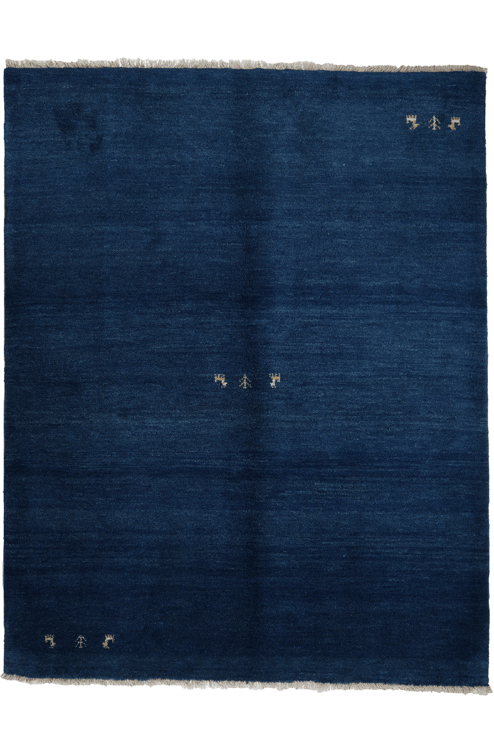 Gabbeh — Hand-knotted, 158x201 cm, Blue, 100% Virgin Wool | Main view