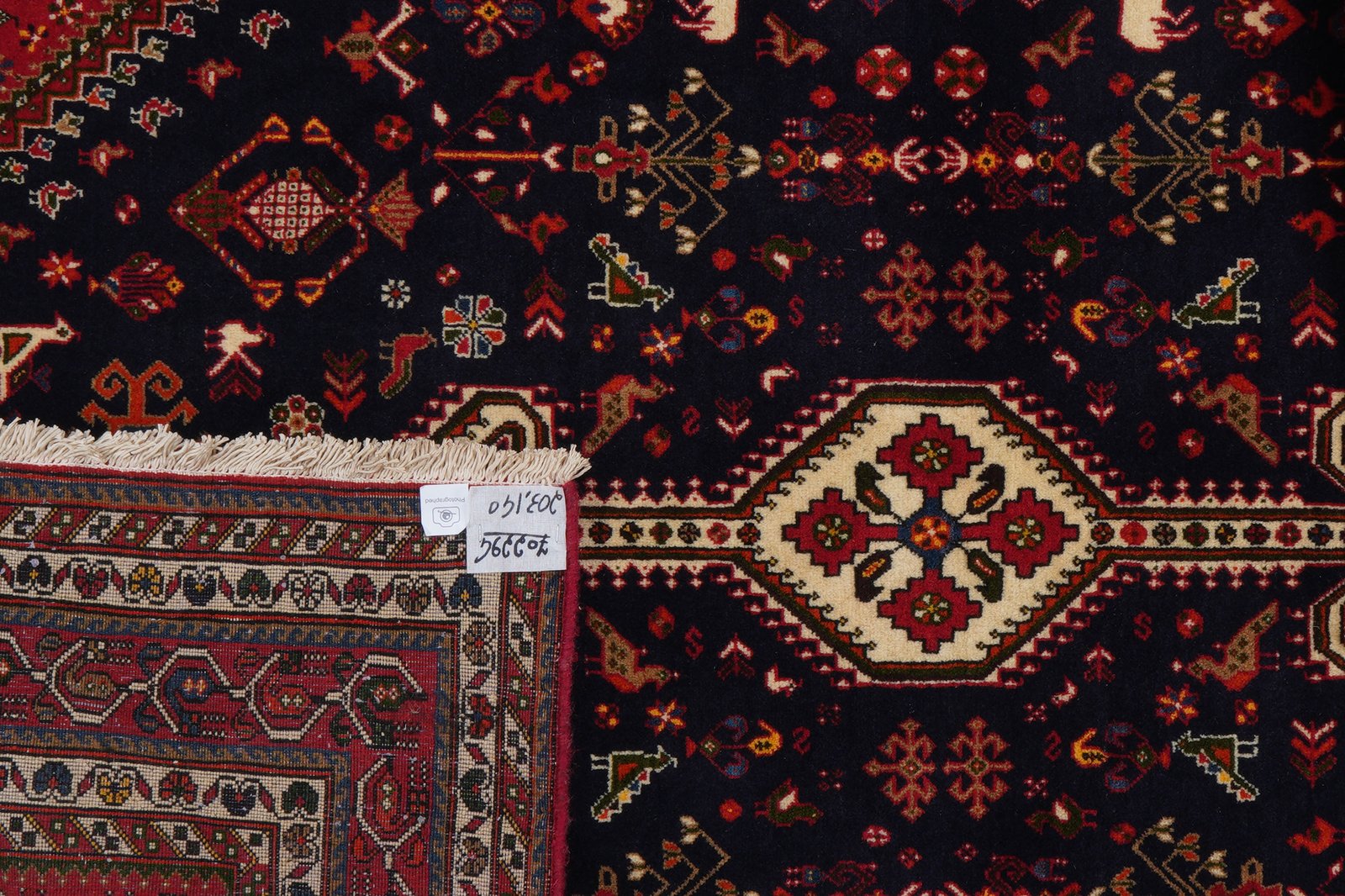 Nasrabad — Hand-knotted, 140x203 cm, Blue, 100% Virgin Wool | View 5