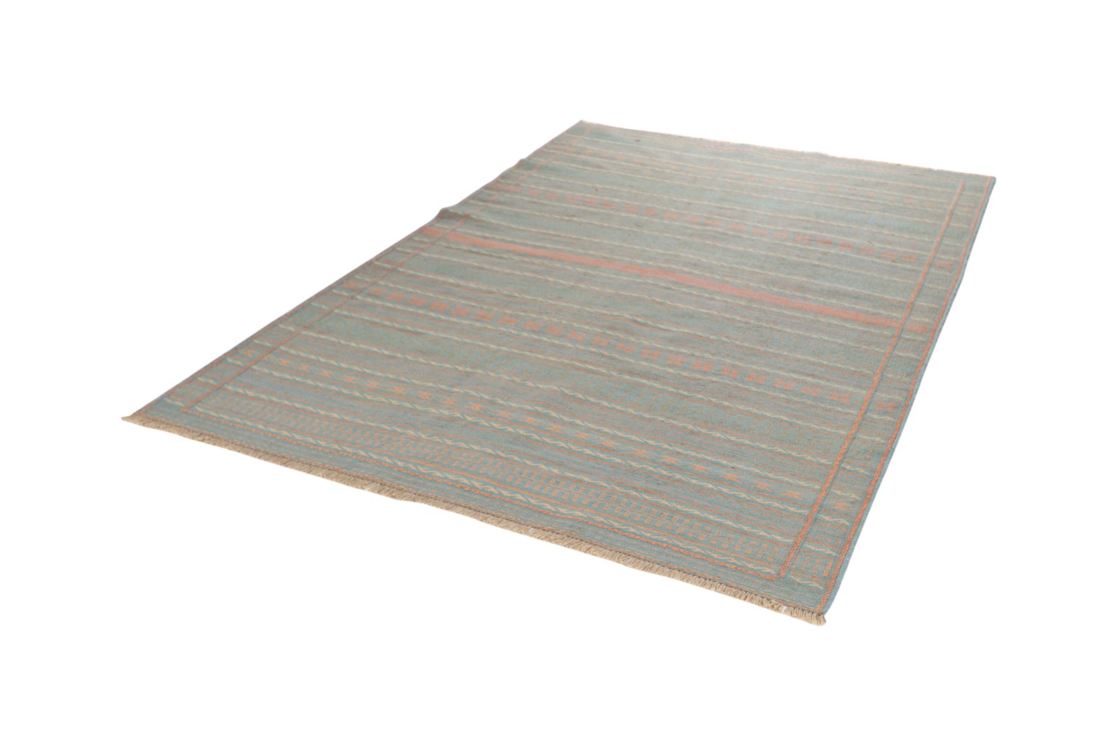 Kelim Kordi — Handmade, 172x246 cm, Blue, 100% Virgin Wool | View 5