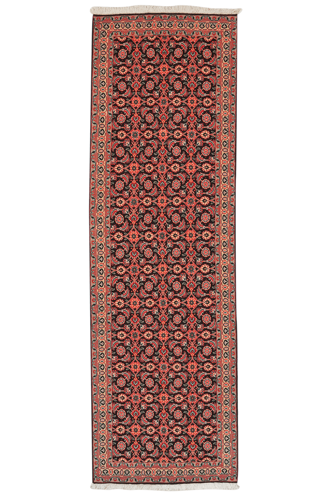 Tabriz 50 Raj — Hand-knotted, 62x204 cm, Blue, 100% Virgin Wool | Main view