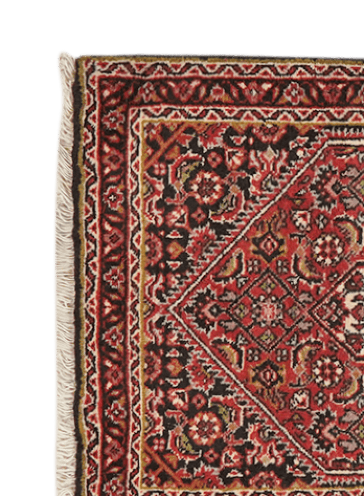 Bidjar Zandjan — Hand-knotted, 49x63 cm, Blue, 100% Virgin Wool | View 3