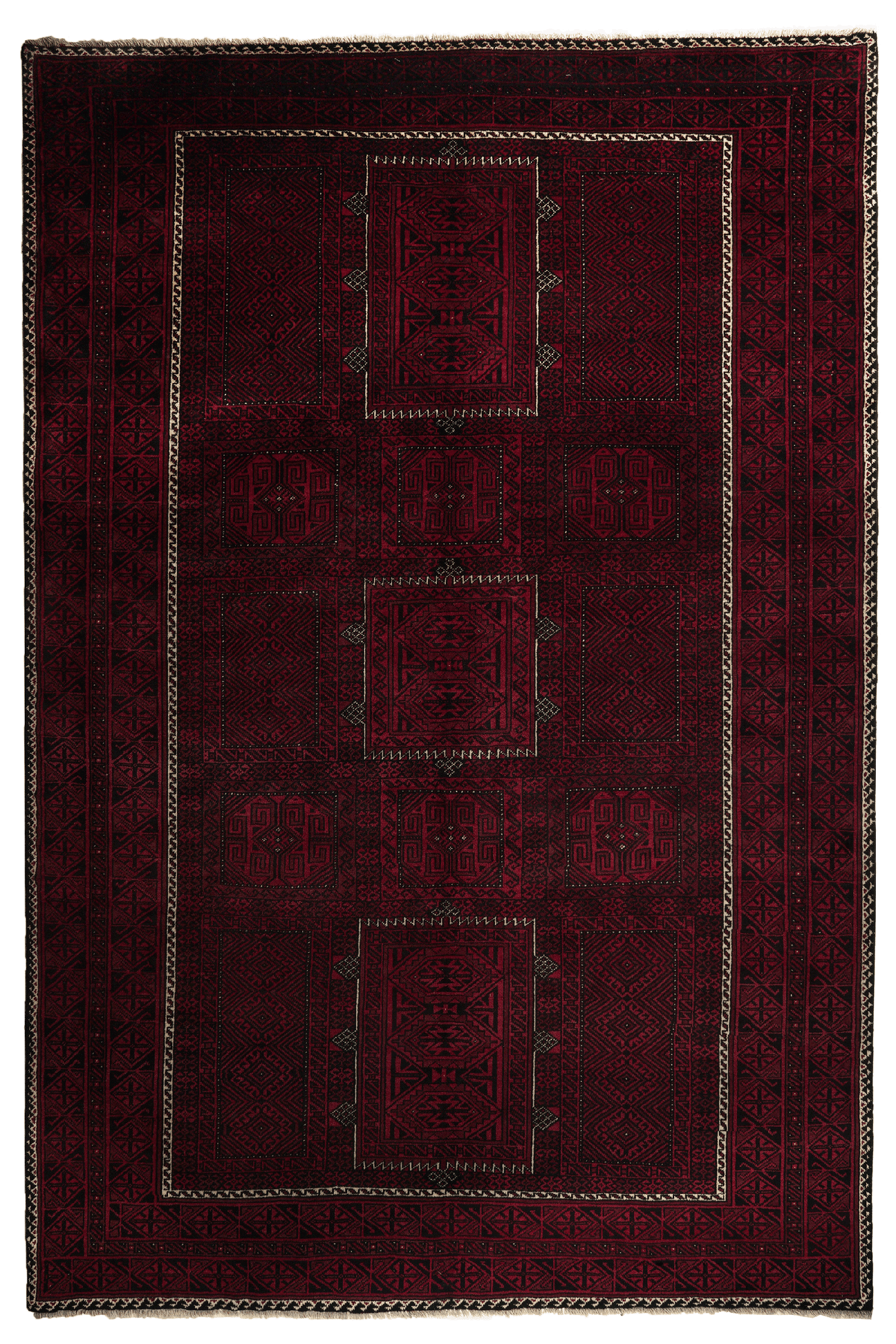 Belutch — Hand-knotted, 203x310 cm, Multicolor, 100% Virgin Wool | Main view