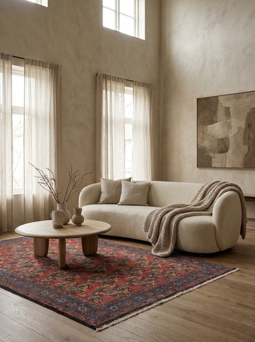 Bidjar — Handgefertigt, 217x142 cm, Blau, 100% Virgin Wool | Detail view