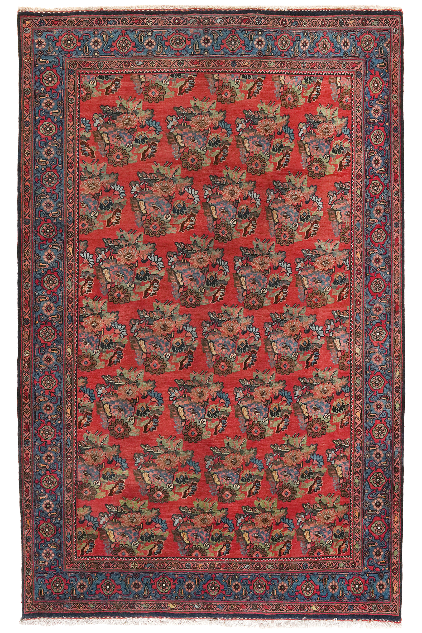 Bidjar — Handgefertigt, 217x142 cm, Blau, 100% Virgin Wool | Main view