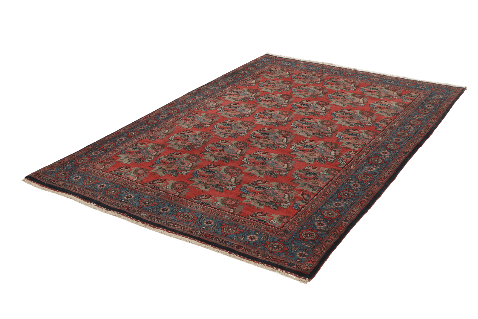 Bidjar — Hand-knotted, 142x217 cm, Red, 100% Virgin Wool | View 6