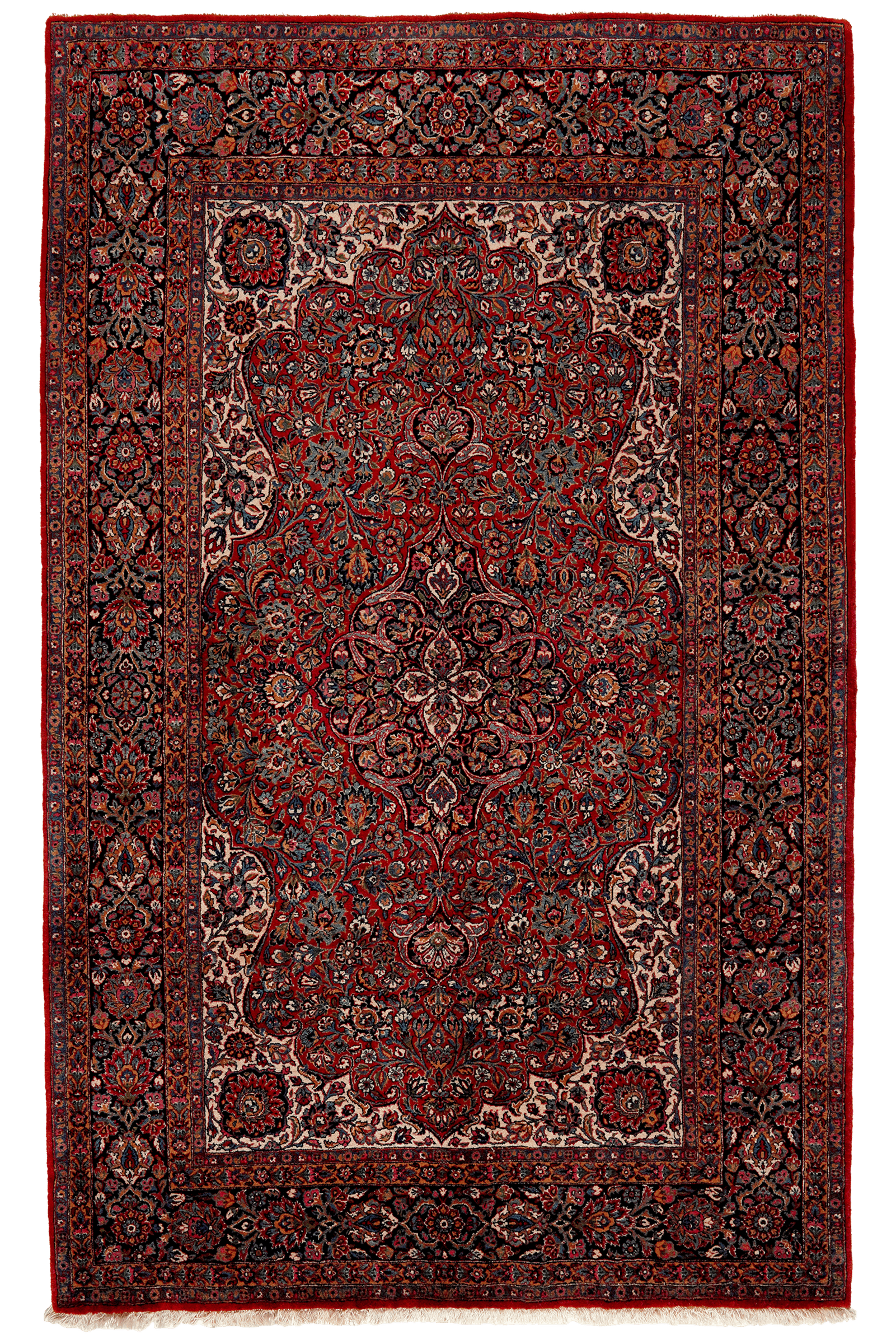 Ghazvin — Hand-knotted, 136x223 cm, Red, 100% Virgin Wool | Main view