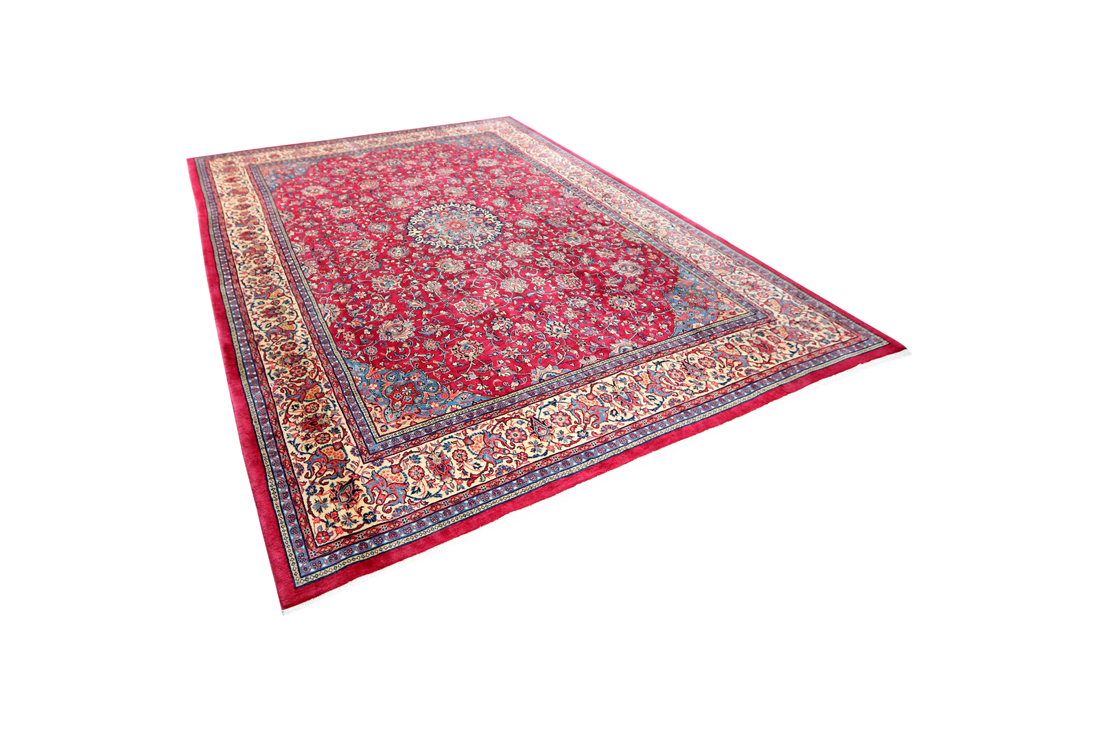 Sarough — Hand-knotted, 270x369 cm, Red, 100% Virgin Wool | View 5