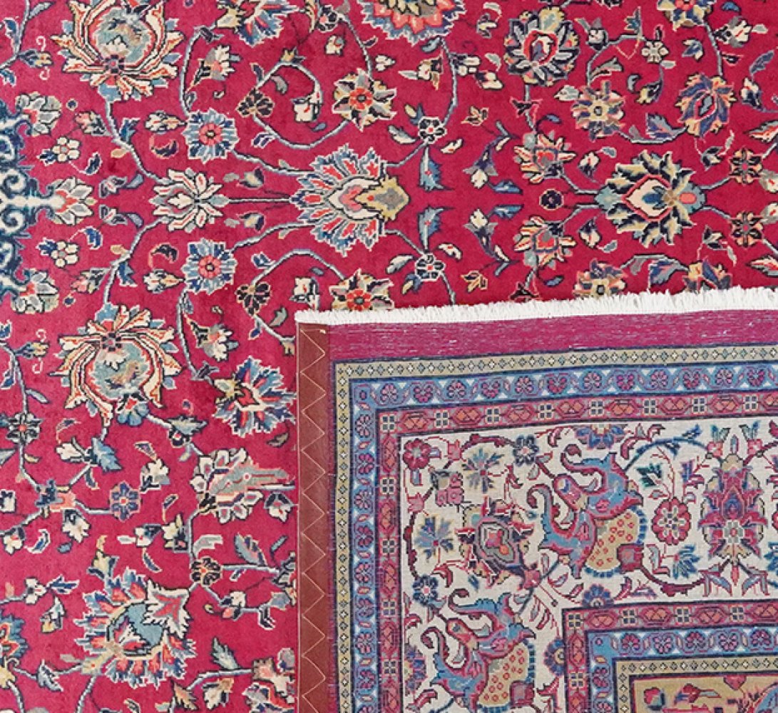 Sarough — Hand-knotted, 270x369 cm, Red, 100% Virgin Wool | View 6