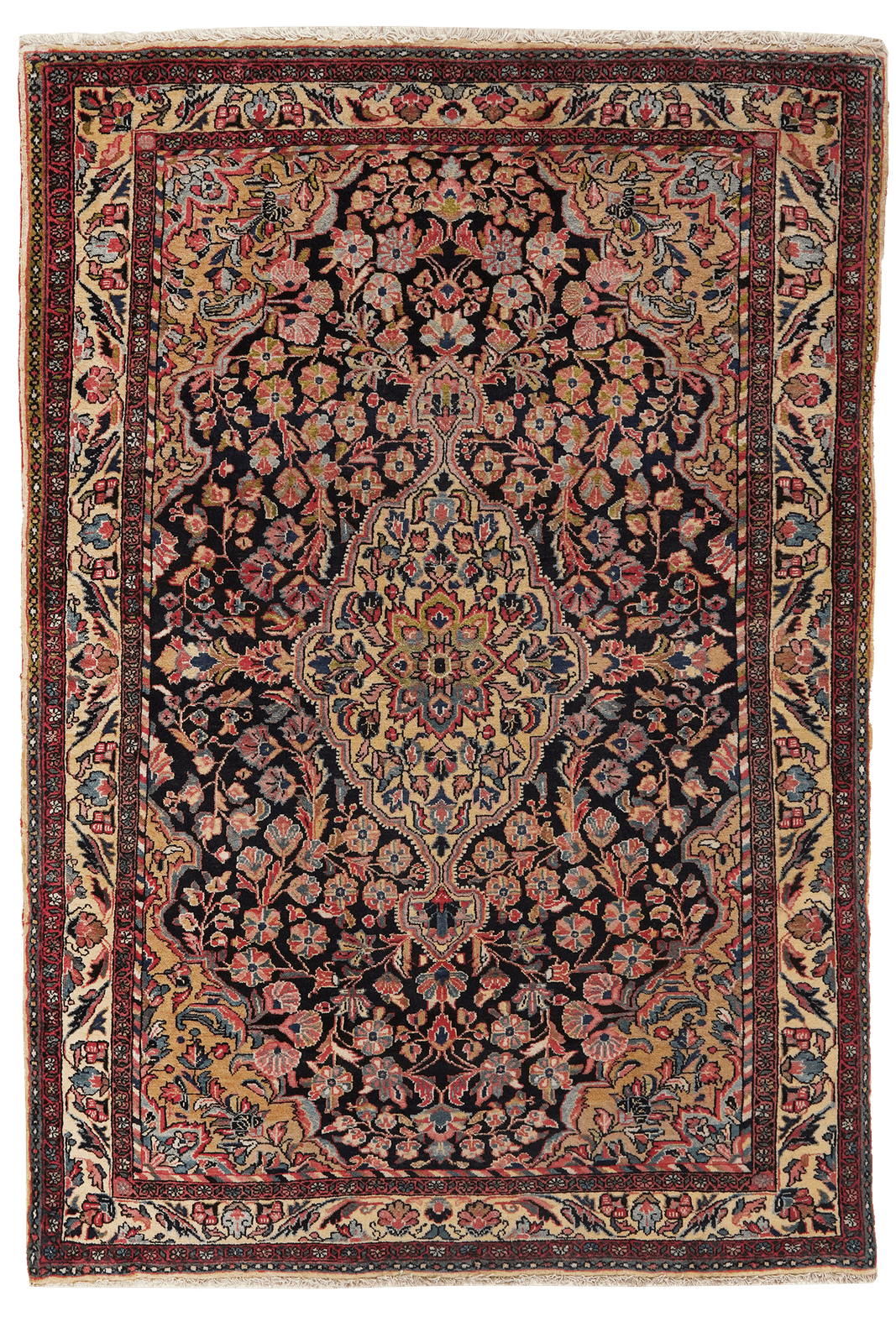 Djozan — Hand-knotted, 105x155 cm, Blue, 100% Virgin Wool | Main view