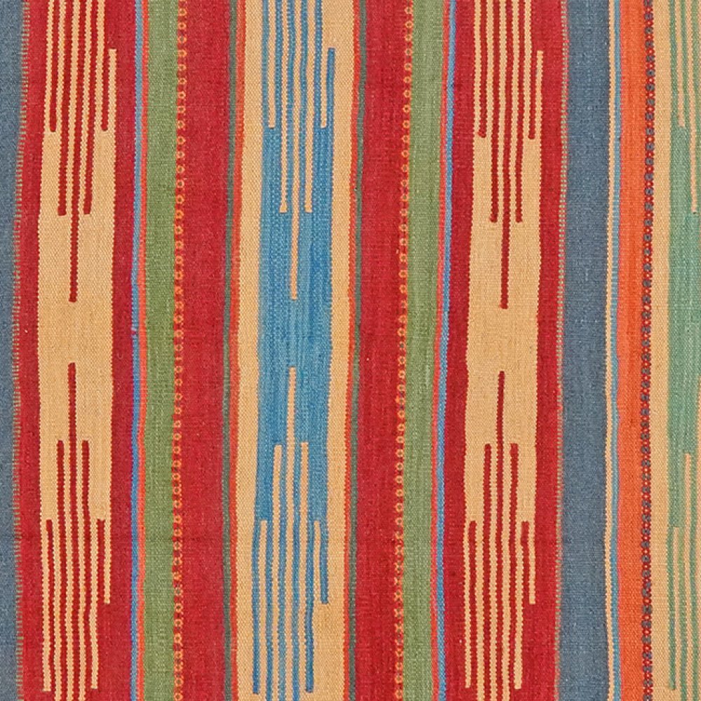 Kelim Gashgai — Handmade, 132x145 cm, Multicolor, 100% Virgin Wool | View 4