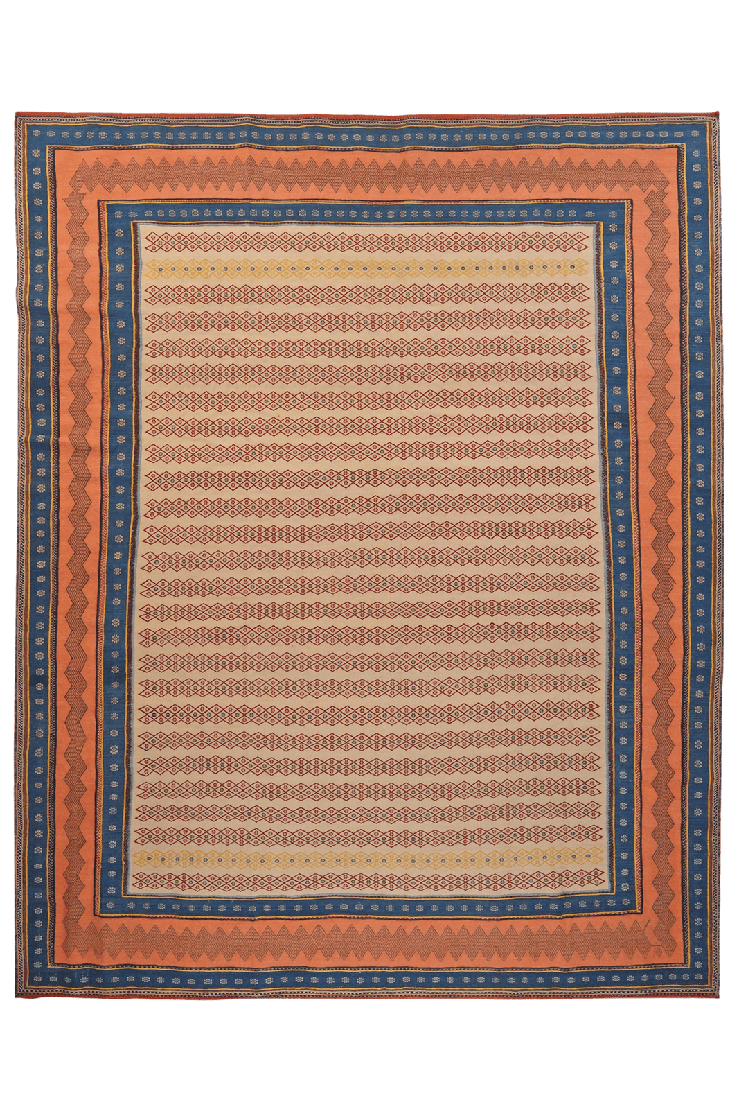 Sumak Afshar — Handmade, 250x307 cm, Beige, 100% Virgin Wool | Main view