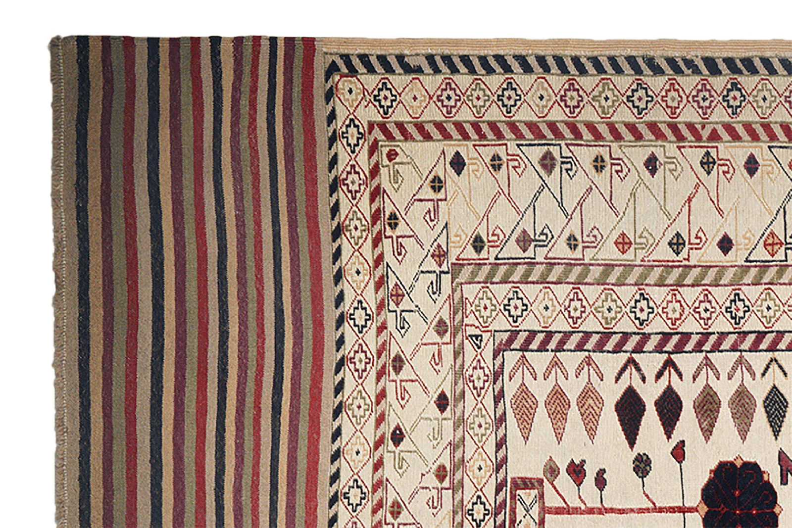 Kelim Belutch — Handmade, 217x282 cm, Beige, 100% Virgin Wool | View 3