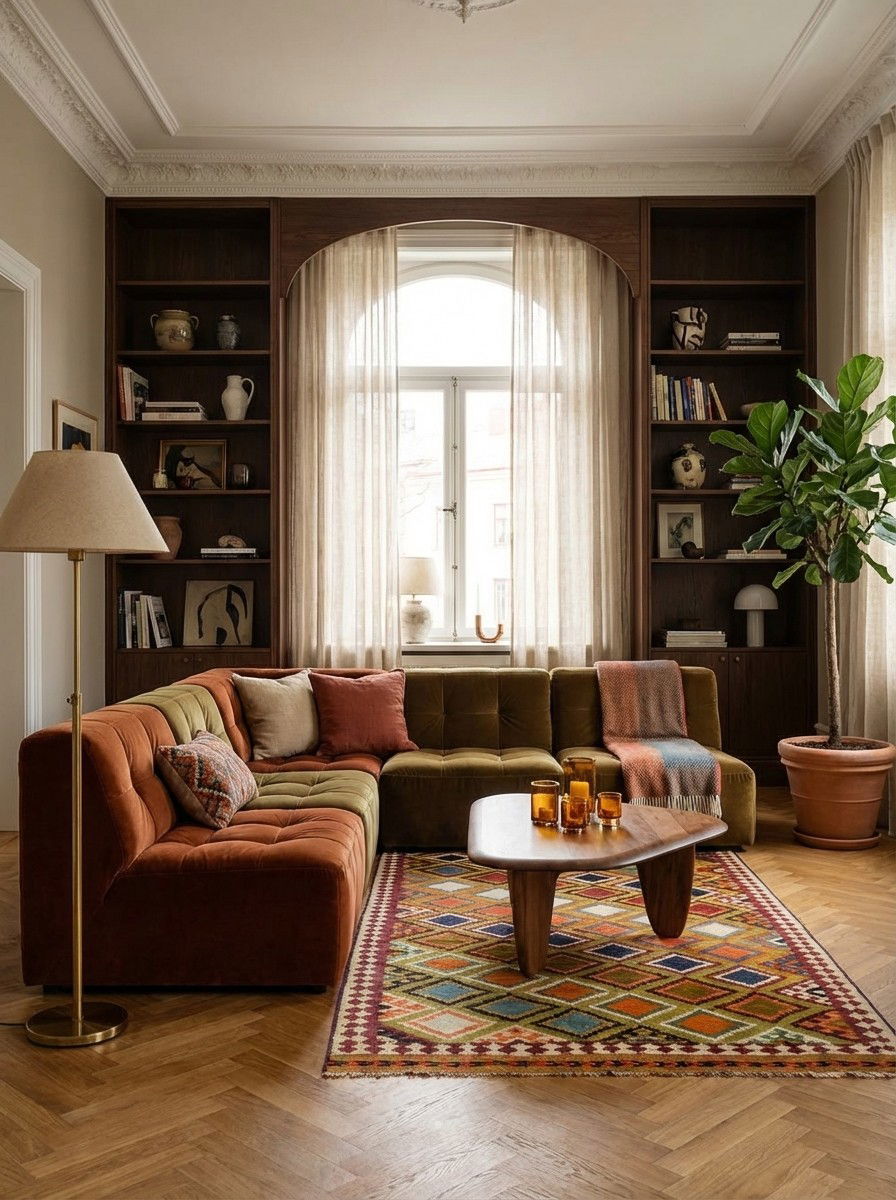 Kelim Gashgai Old — Handgefertigt, 264x140 cm, Beige, 100% Virgin Wool | Back view