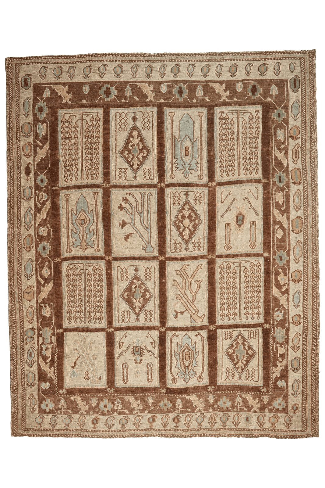 Kelim Belutch — Handmade, 146x181 cm, Beige, 100% Virgin Wool | Main view