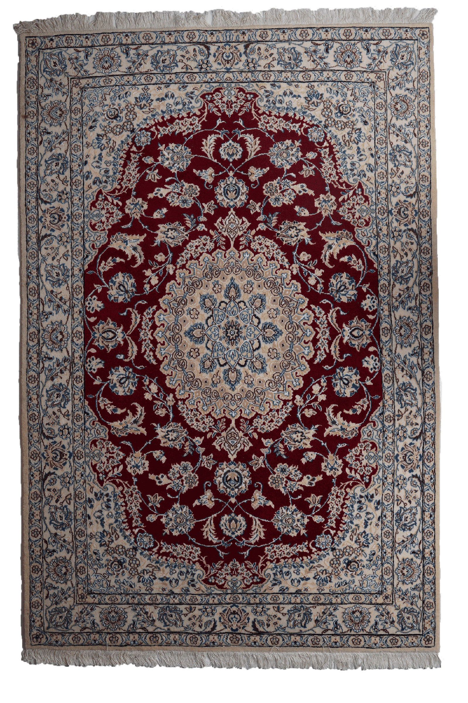 Nain 9La — Hand-knotted, 135x204 cm, Red, 100% Virgin Wool | Main view