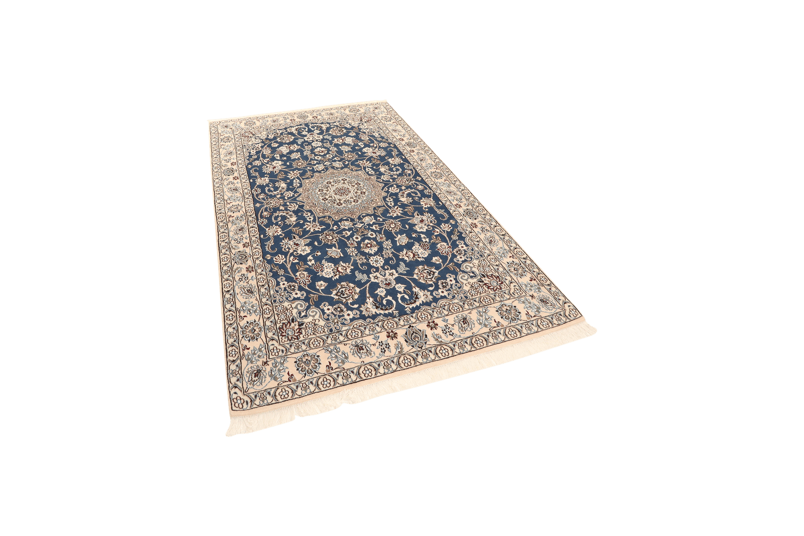 Nain 9La — Hand-knotted, 131x212 cm, Blue, 100% Virgin Wool | View 5