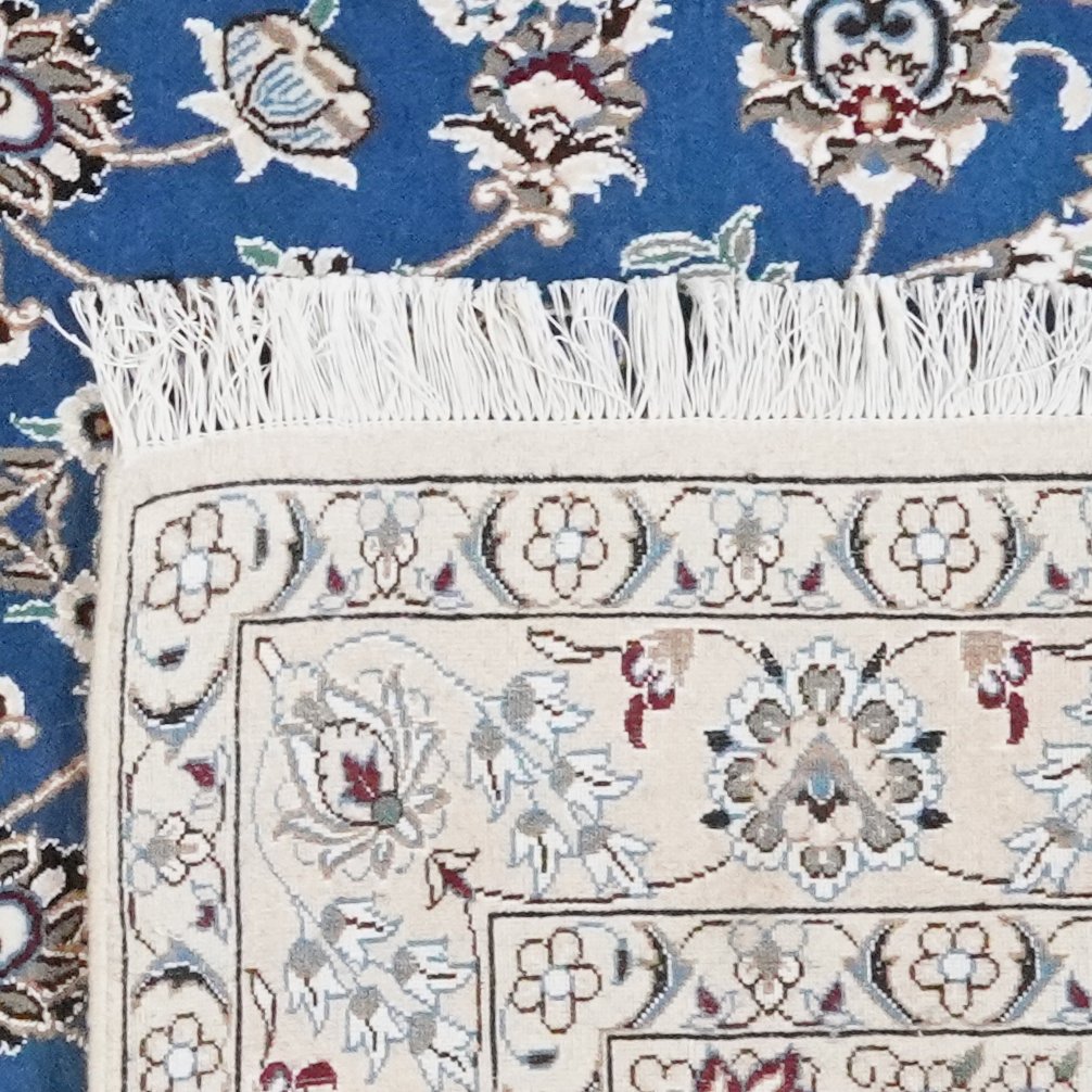 Nain 9La — Hand-knotted, 131x212 cm, Blue, 100% Virgin Wool | View 6