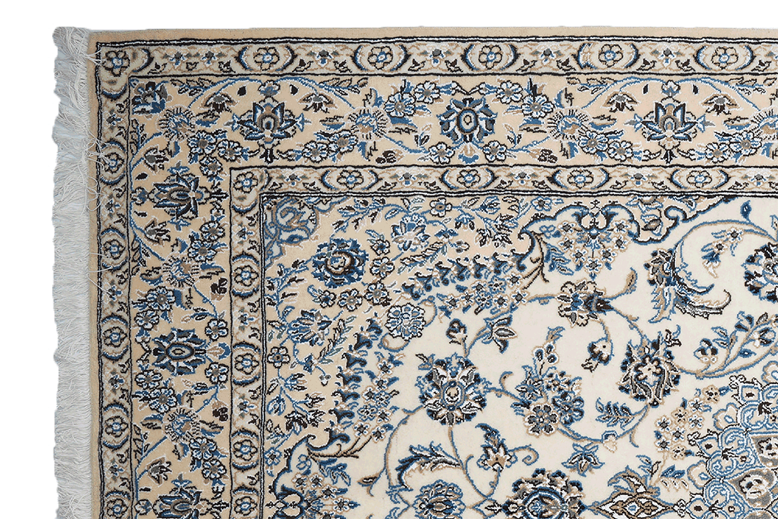 Nain 9La — Hand-knotted, 151x247 cm, Beige, 100% Virgin Wool | View 3