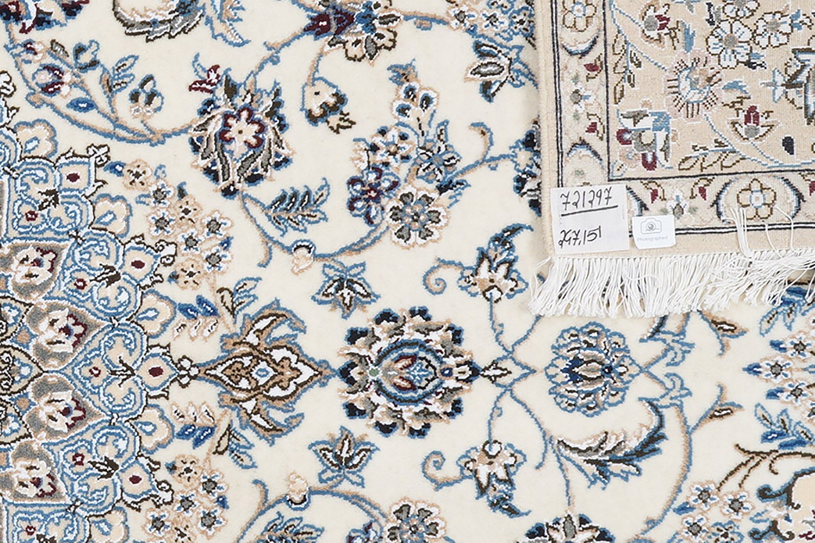 Nain 9La — Hand-knotted, 151x247 cm, Beige, 100% Virgin Wool | View 6