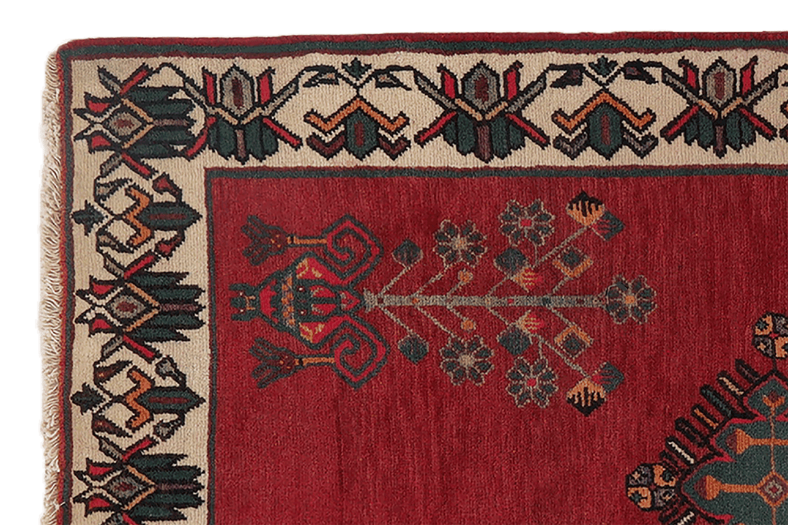 Afshar — Hand-knotted, 71x111 cm, Red, 100% Virgin Wool | View 3